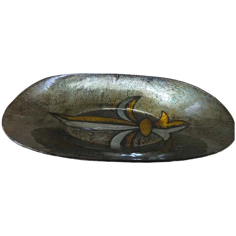 Large 18" Artisan Art Glass Decorative Bowl - photo 2