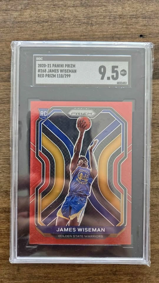 James Wiseman Rookie 2020-21 Panini Prizm - Red Prizm 110/299 SG