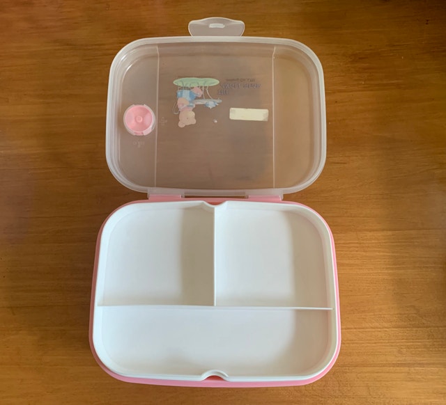 3 Cute Pink Bento Lunch Box with 3-Compartment Divider - photo 3