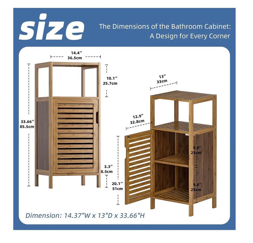 Bamboo Bathroom Cabinet/Towel Holder - photo 2