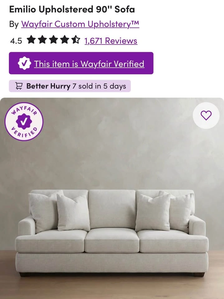 Beige Couch - photo 2