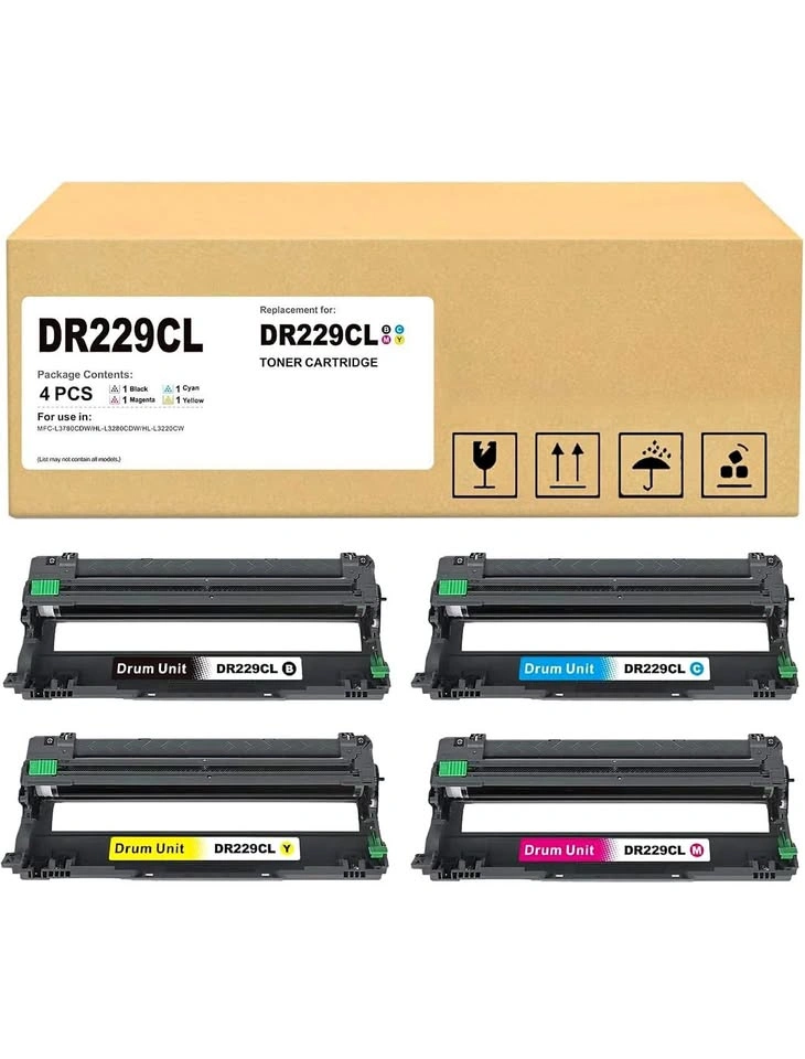 Brother DR229CL Drum Unit Replacement (4-Pack)