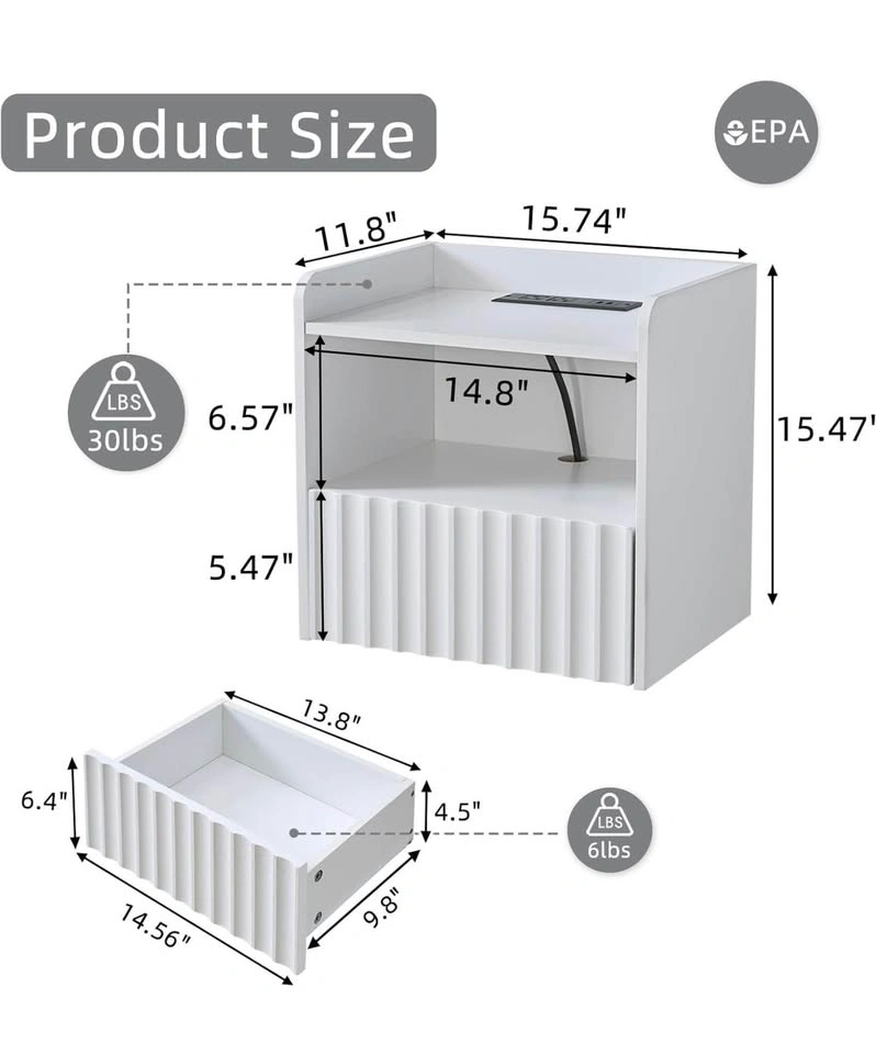New 25% Off Floating Nightstands / Wall Bedside Tables (Set of 2 - photo 2