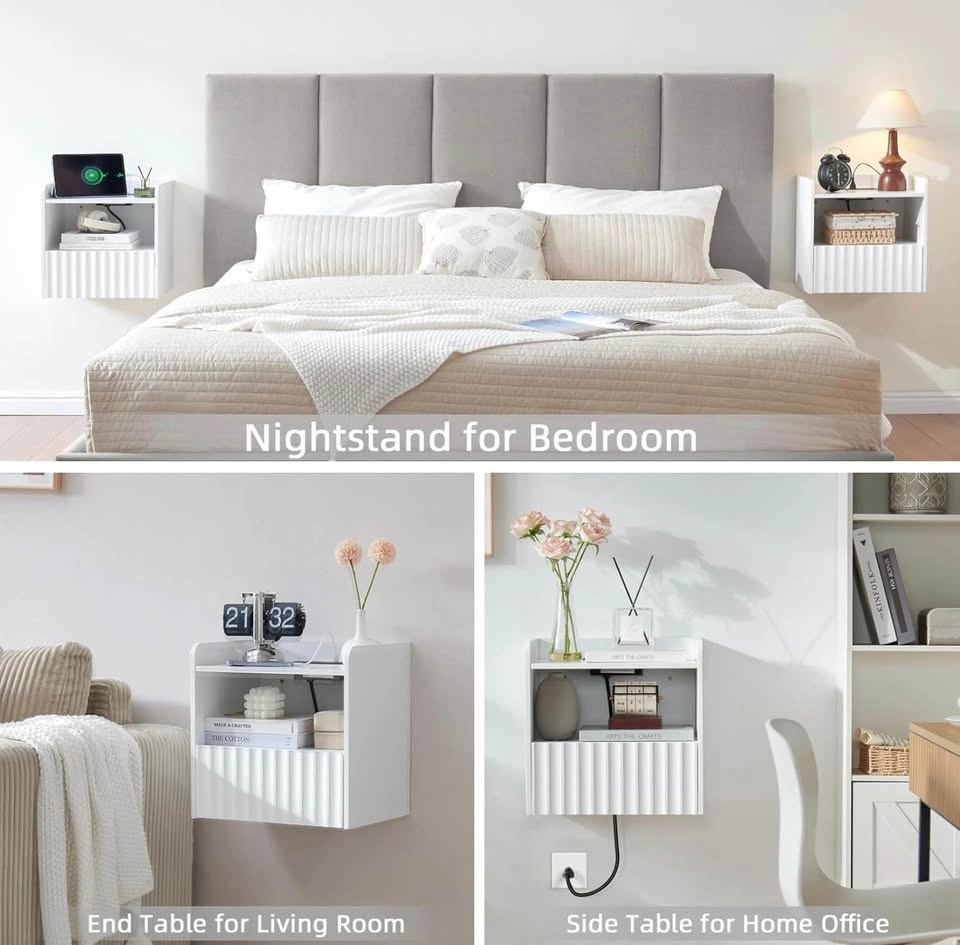 New 25% Off Floating Nightstands / Wall Bedside Tables (Set of 2 - photo 4