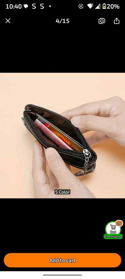 3 Colors New Pebbled Faux Leather Mini Coin Pouch & Keychain Wal - photo 4