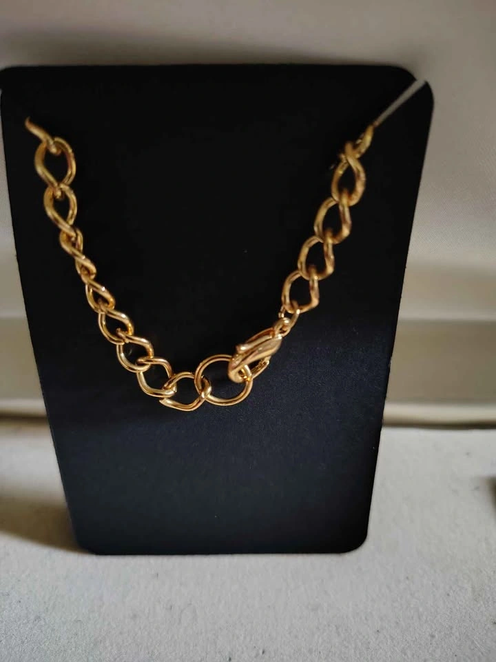 Gold Chunky Rolo Chain Bracelet with Opening Heart Locket - photo 5