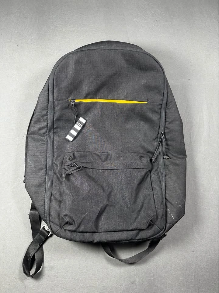 IKEA Black Backpack w Yellow Zipper - photo 5