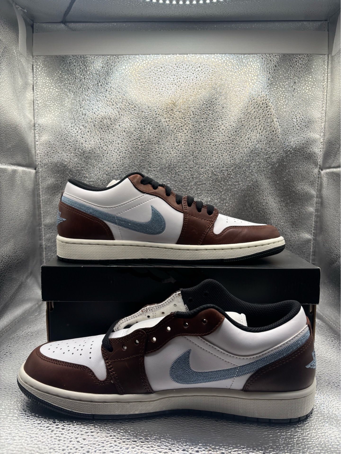 Air Jordan 1 Low SE Brown Blue Grey - photo 5