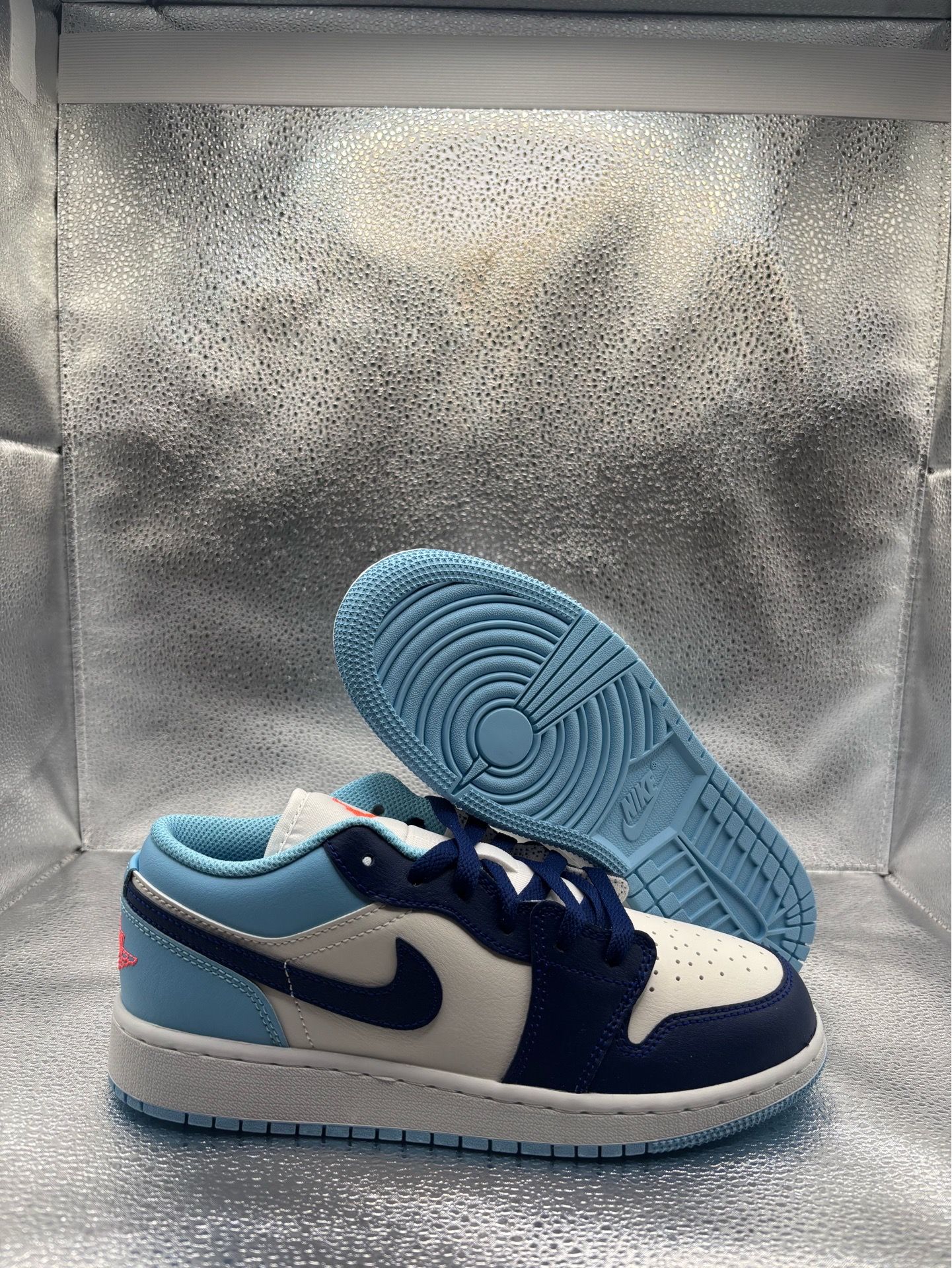 Air Jordan 1 Low Sail Blue Chill GS