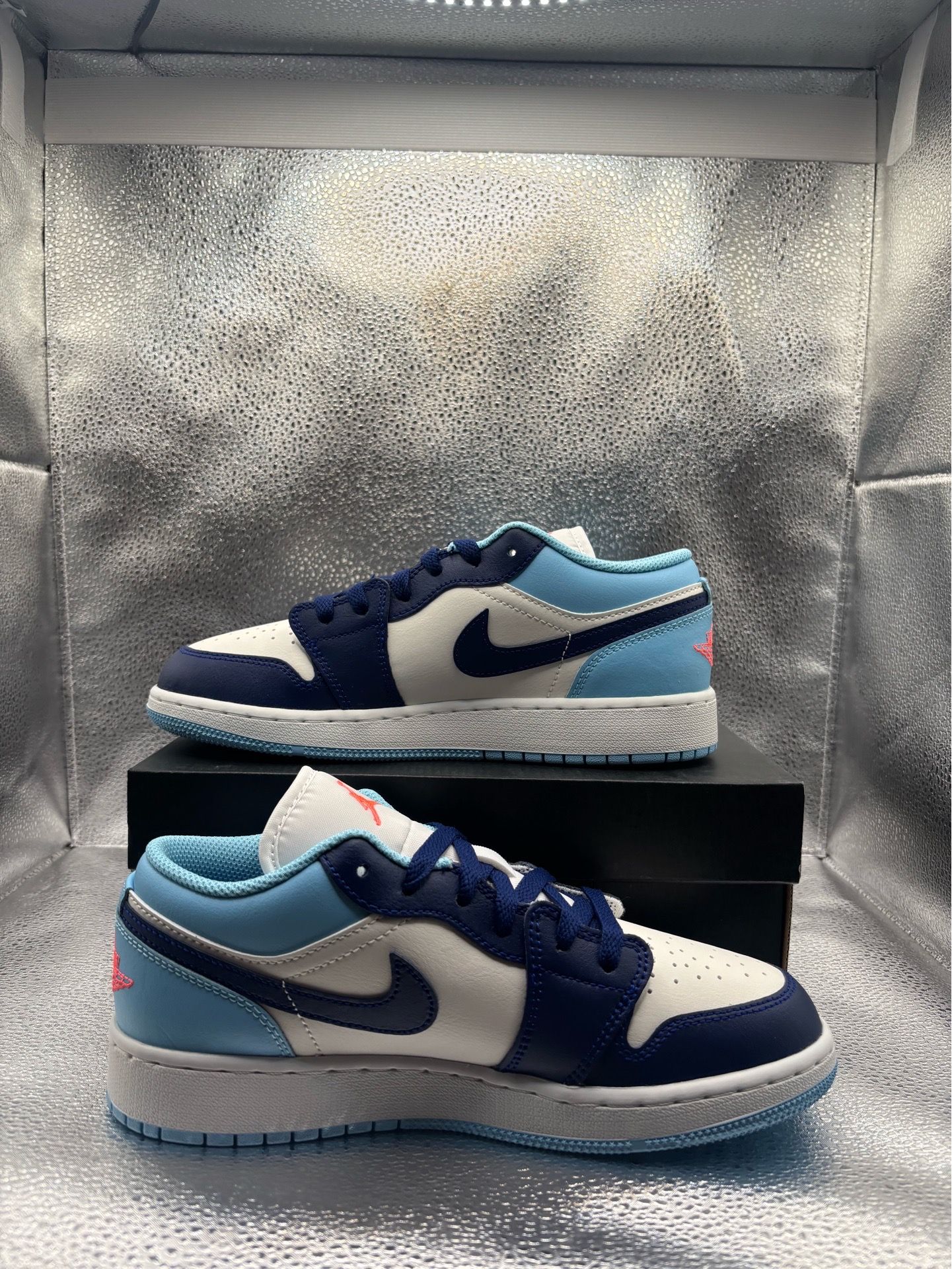Air Jordan 1 Low Sail Blue Chill GS - photo 5