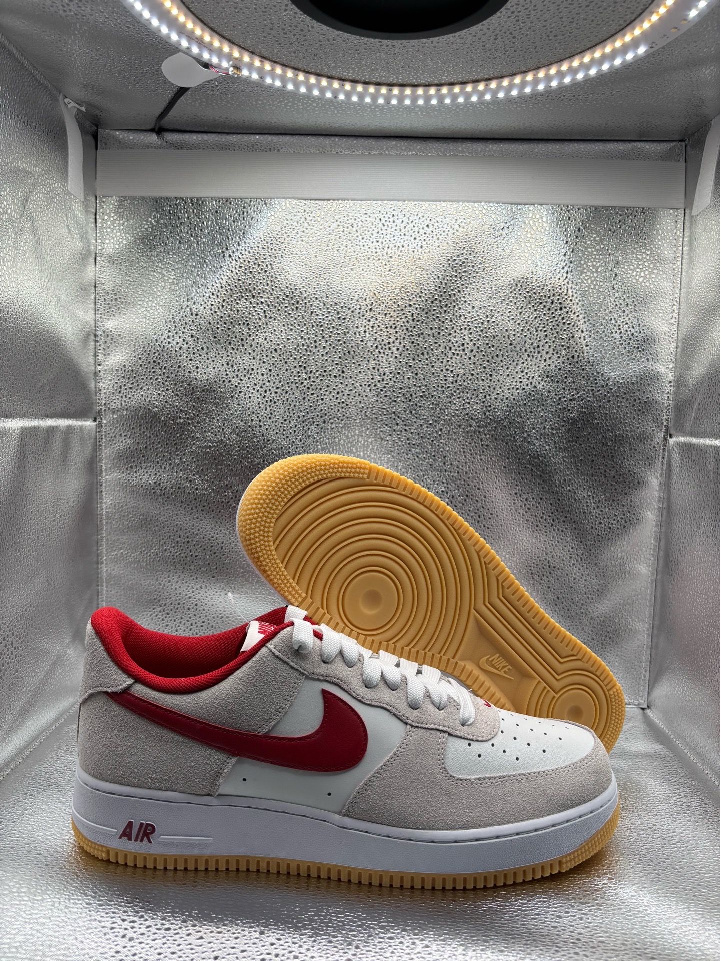 Nike Air Force 1 Low Summit White Varsity Red Gum