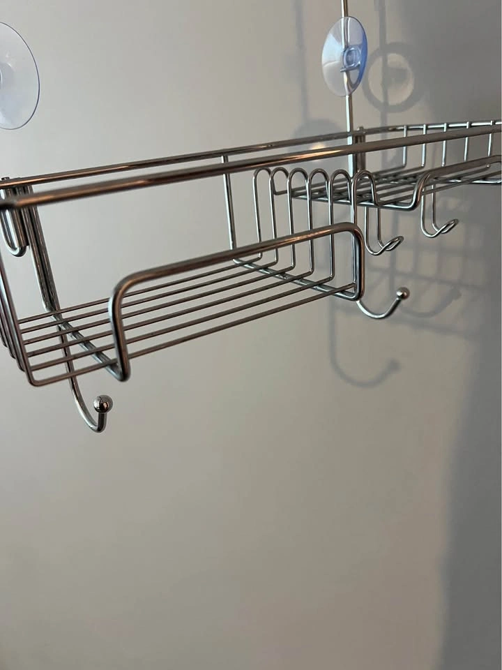 Hanging Shower Caddy Bathroom Shelves Organizer w/ Hooks - photo 3