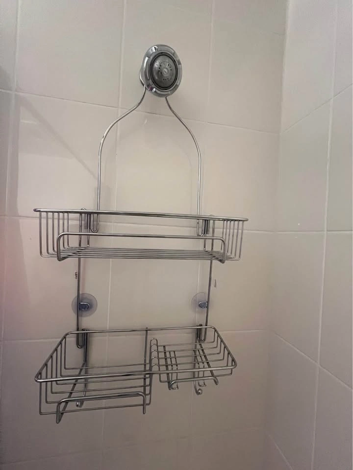 Hanging Shower Caddy Bathroom Shelves Organizer w/ Hooks - photo 4