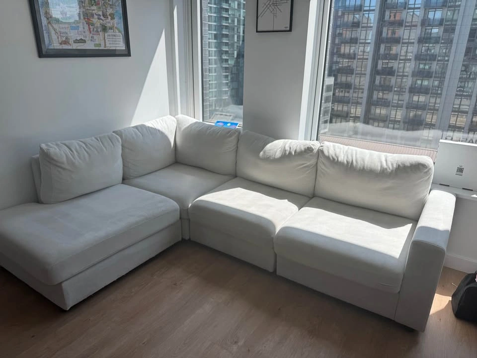 White Sectional Couch - photo 5