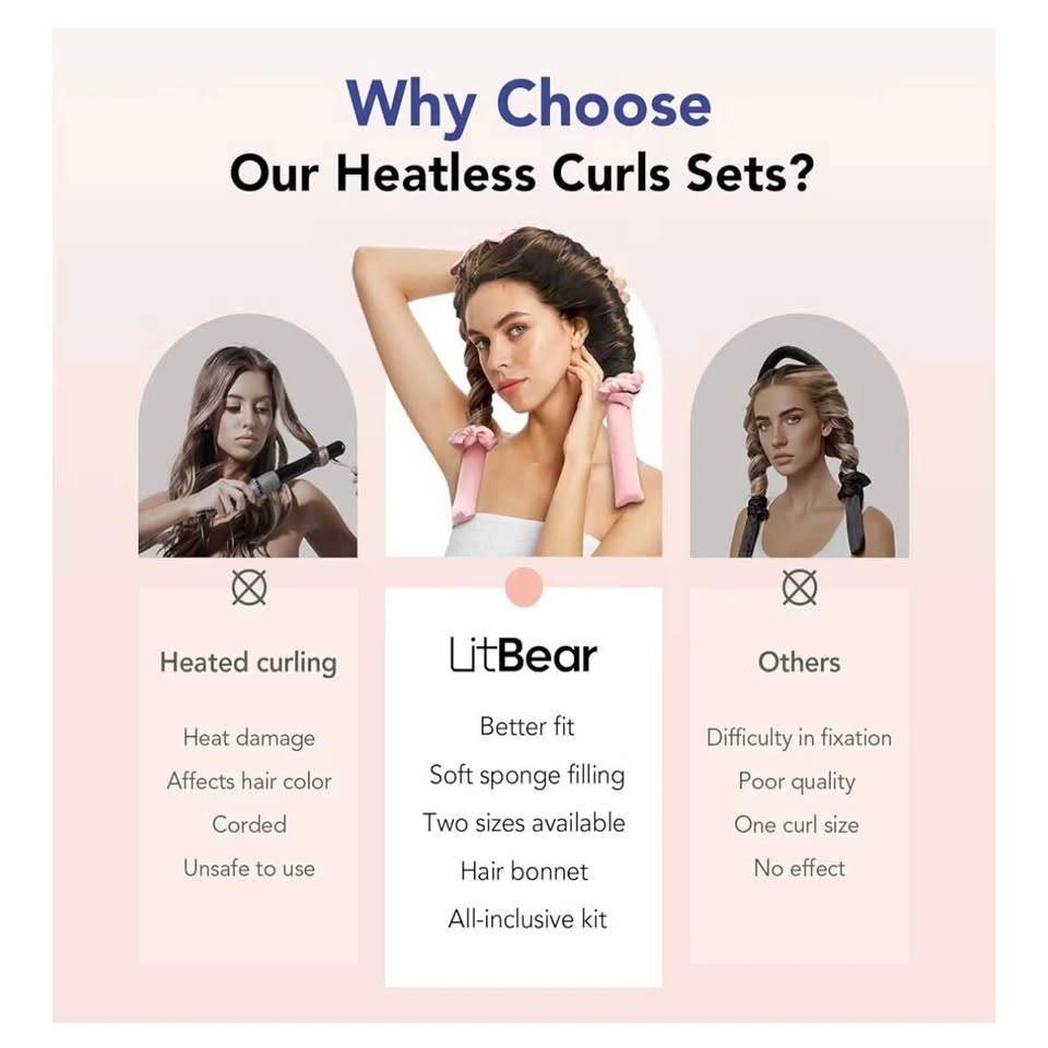 Heatless Hair Curlers Overnight Set - photo 5