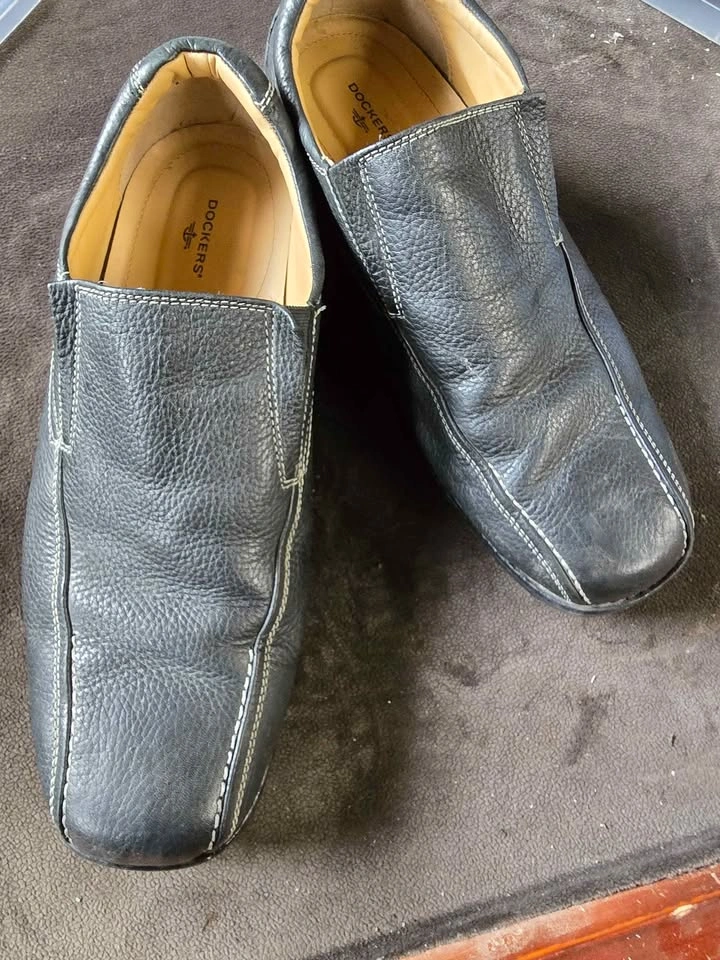 Dockers Black Leather Slip-On Shoes - photo 2