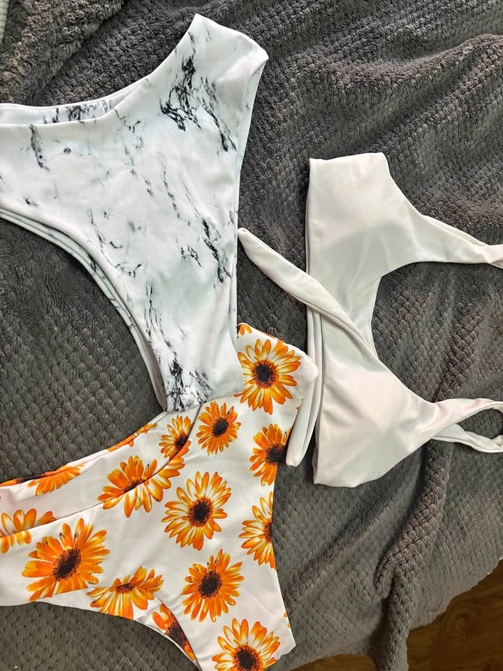 White bikini 2 bottoms size small