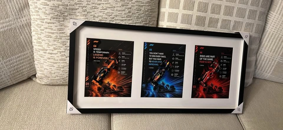 F1 Triple Framed Wall Art – Premium Formula 1 Decor | Ready to H - photo 3