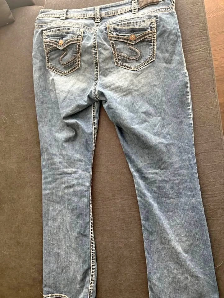 Vintage Y2K Silver Jeans Co. blue denim jeans SZ 18-20