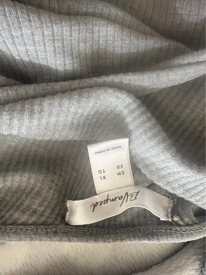 ReVamped Gray Ribbed Tank Crop Top XL - photo 2