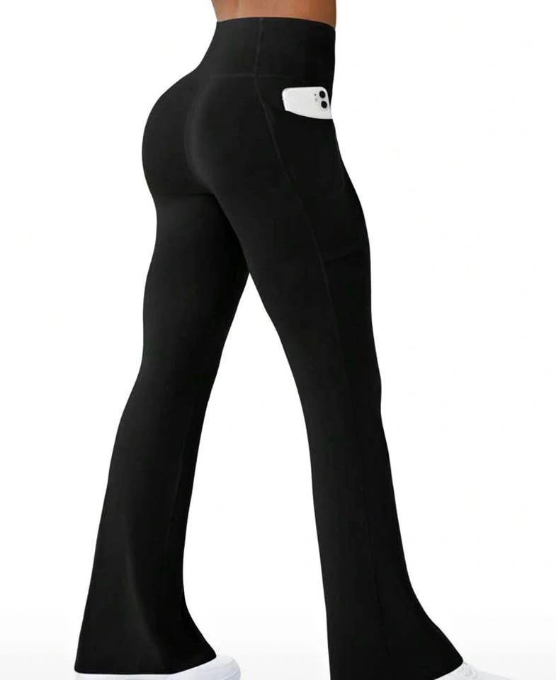 XXL Black Leggings - 2 Pairs (Flared & Straight)