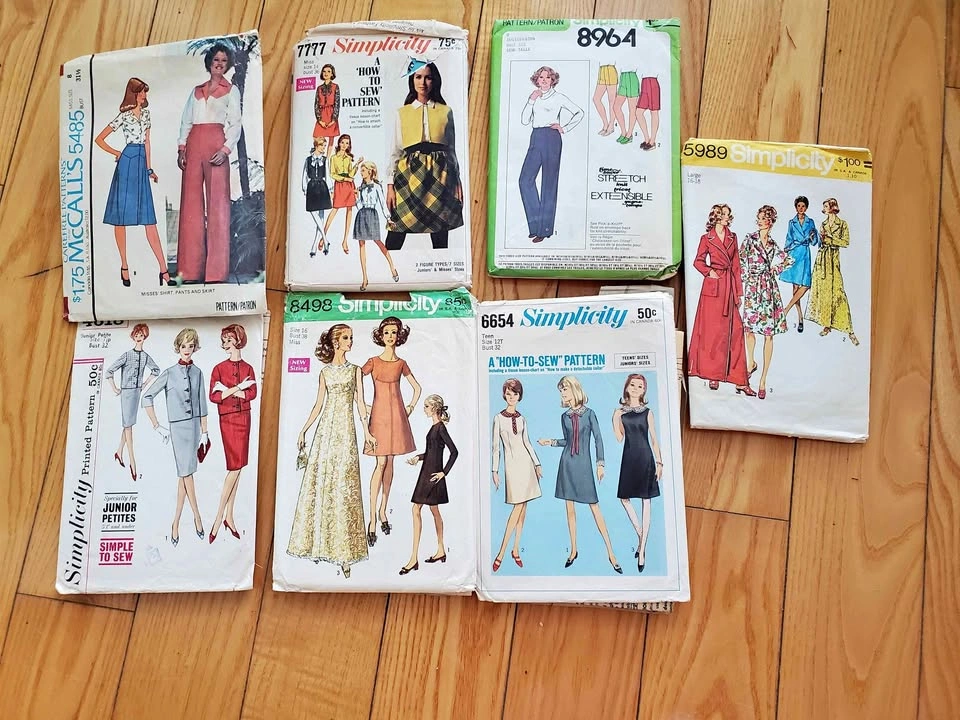 Vintage sewing pattern lot 1960s 1970s