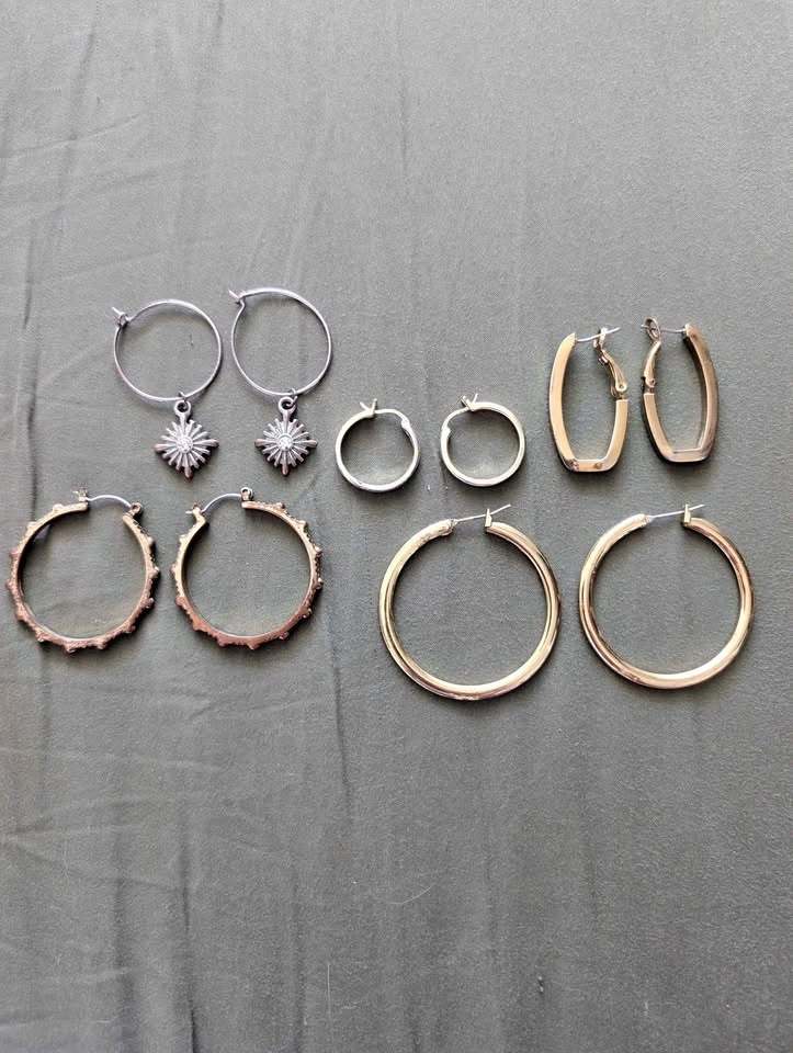 Earrings (not real silver or gold)