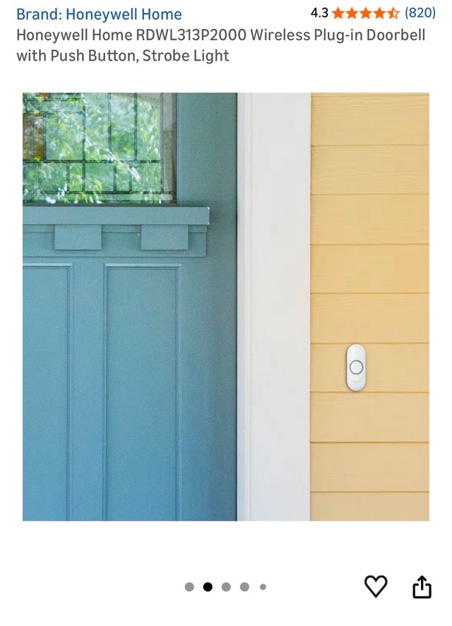 Honeywell Home Wireless Doorbell RDWL313P2000 - photo 2