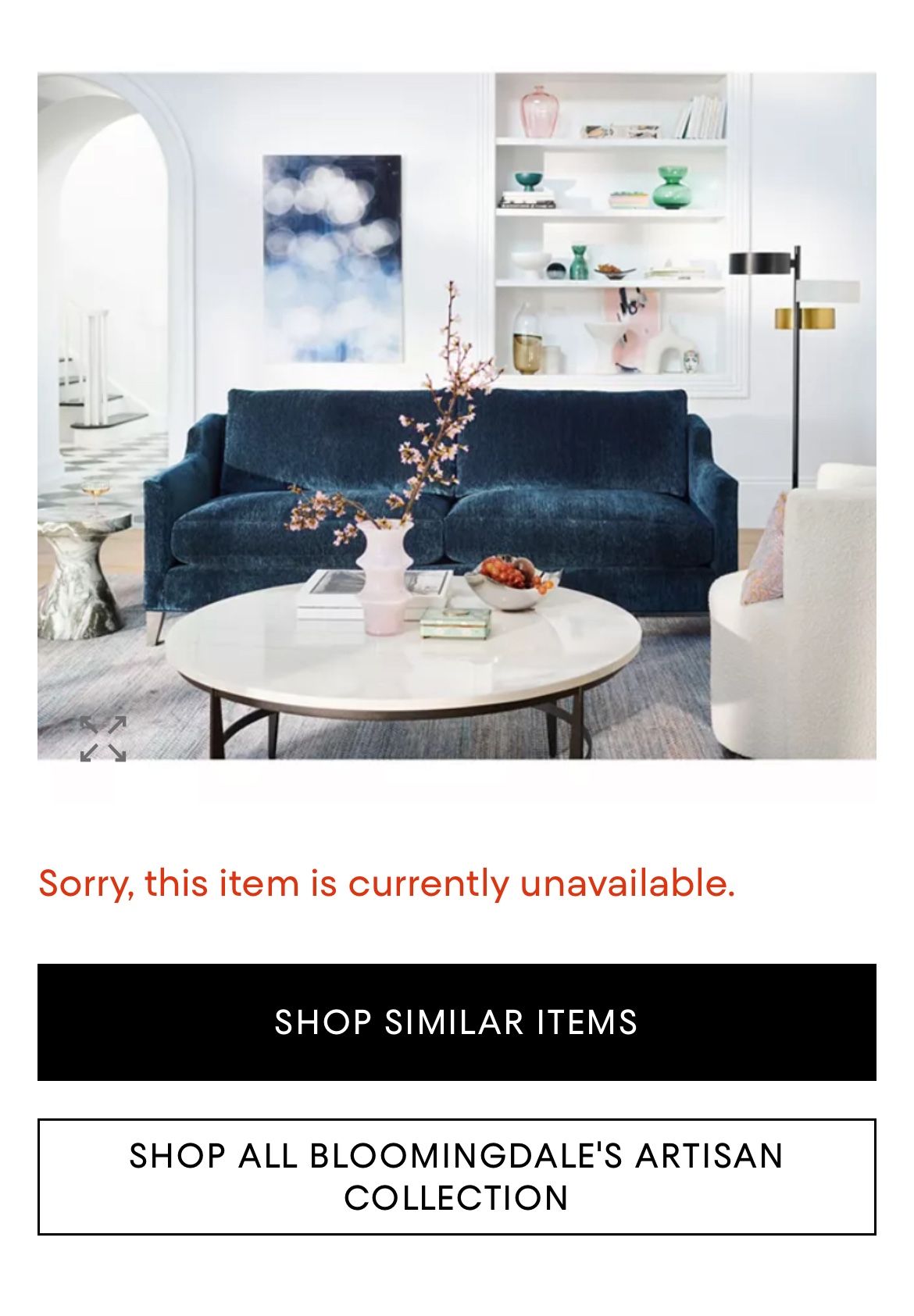 Bloomingdale’s Naomi Sofa (Blue) - photo 4