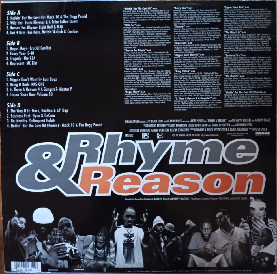Rhyme & Reason Soundtrack Dbl. LP (1997) Hip-hop VG+/VG+ - photo 2