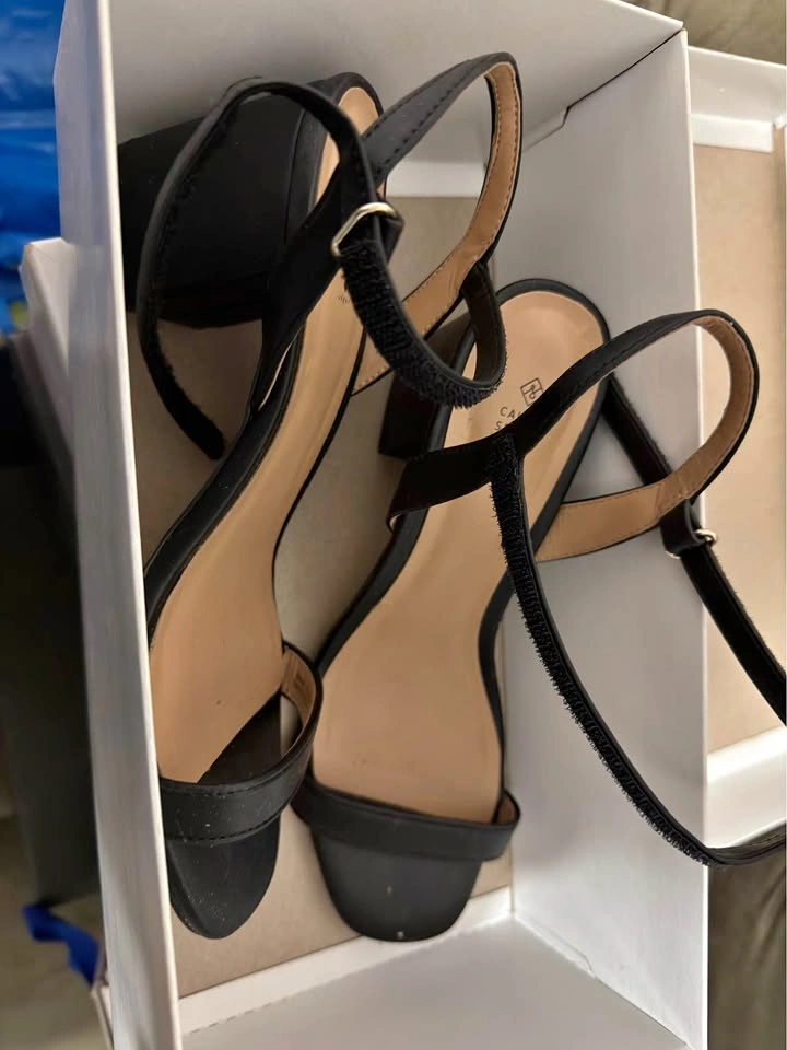 Steve Madden Black Strap Heels