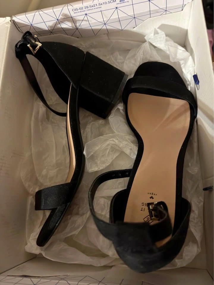 Call It Spring Black Strap Heels