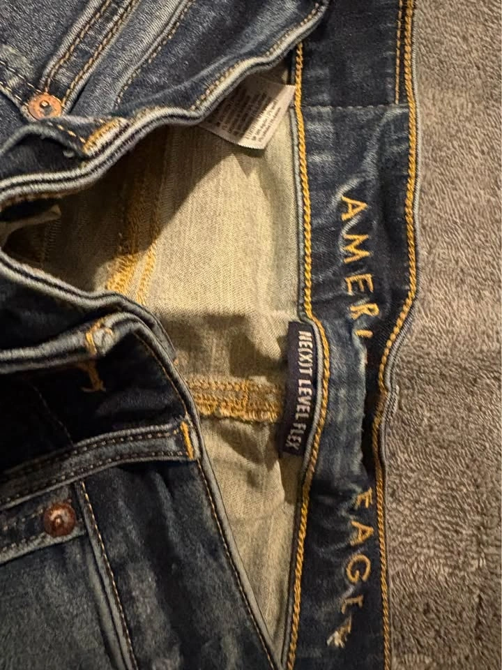 2 Pairs American Eagle Flex Jeans 31x32 | Dark Wash | Worn Once - photo 2