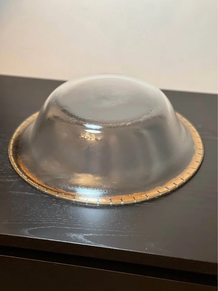 Glass Serving Bowl with Gold Rim - photo 5