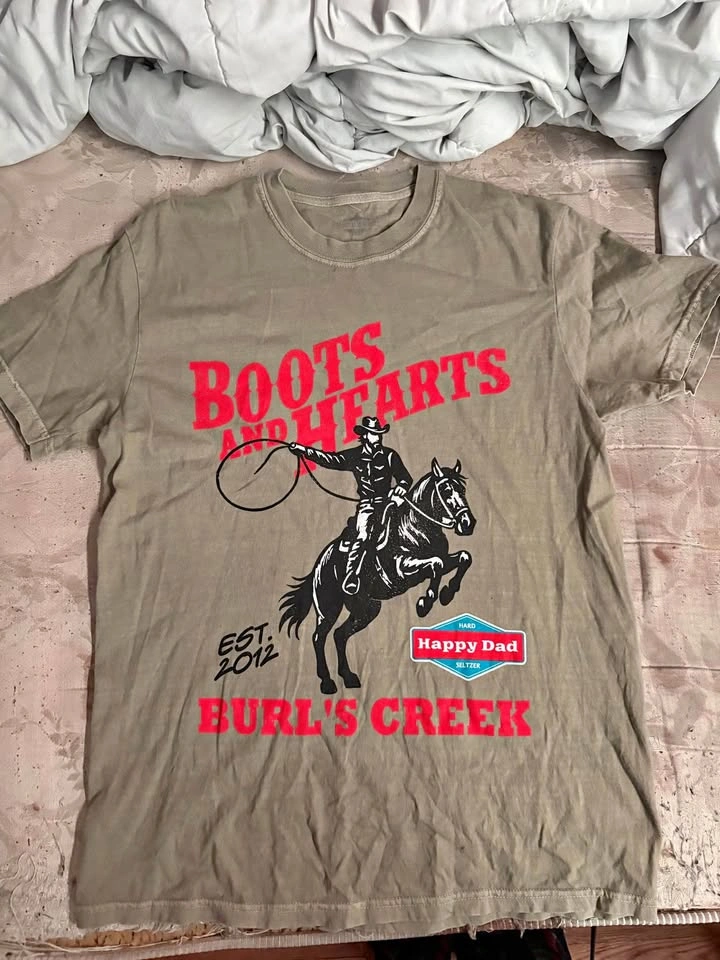 Happy Dad Boots and Hearts T-Shirt