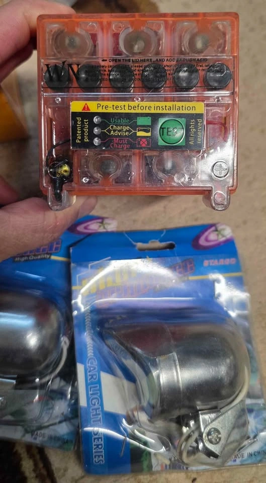 New WN YB12N3.5V Gel Batteries & Star Winner Car Lights for bike - photo 5