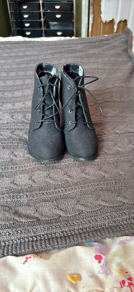 Call It Spring Black Lace-up Ankle Boots
