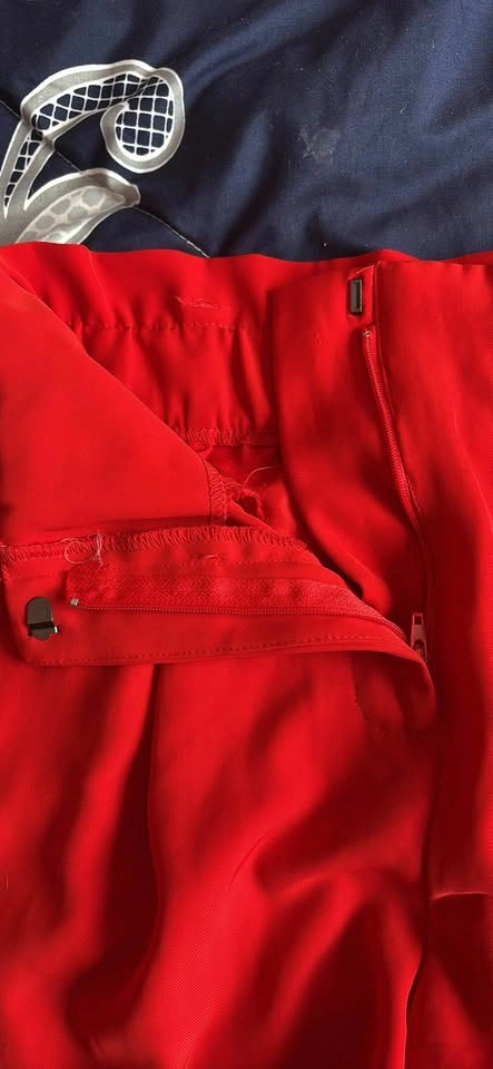 Dynamite Red High Waisted Tie Waist Shorts XXS - photo 3