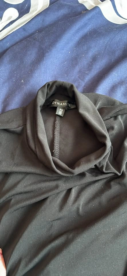 Dynamite Black Mock Neck Top - photo 4