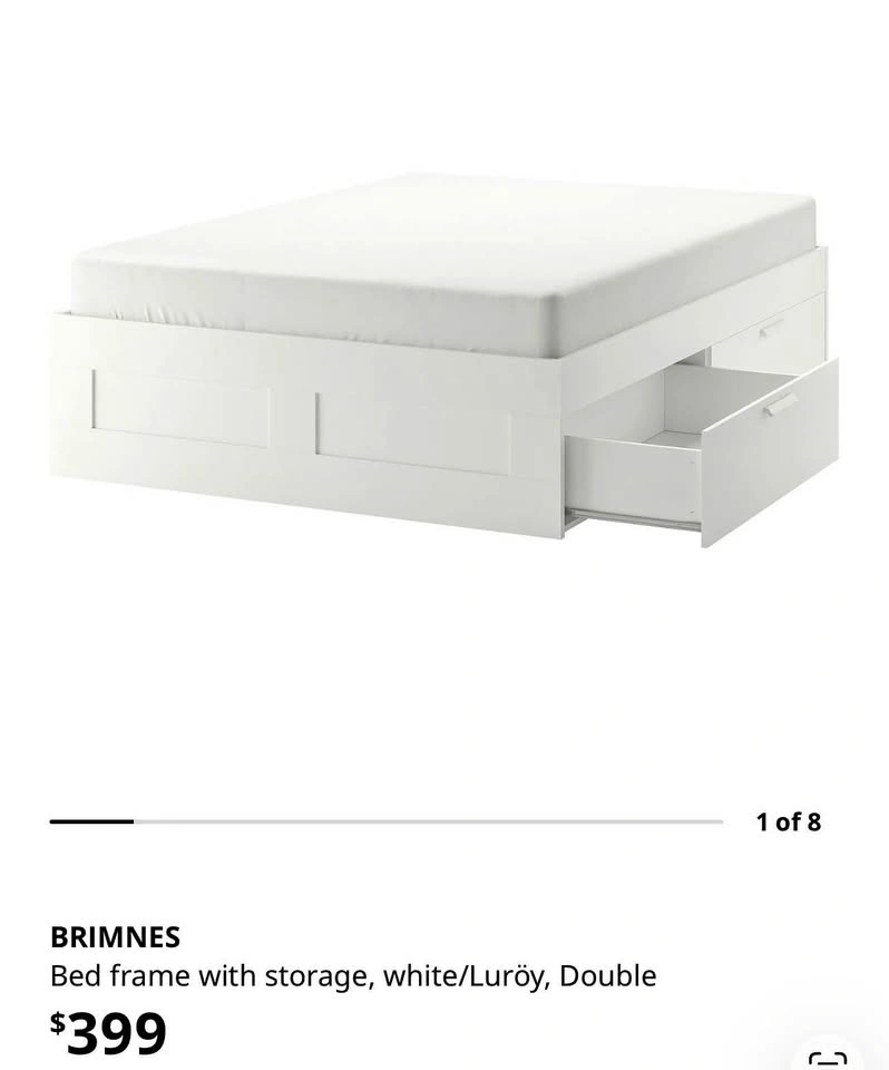 Double IKEA bed & mattress