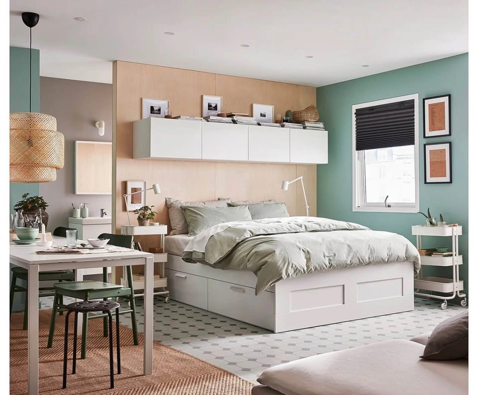 Double IKEA bed & mattress - photo 2