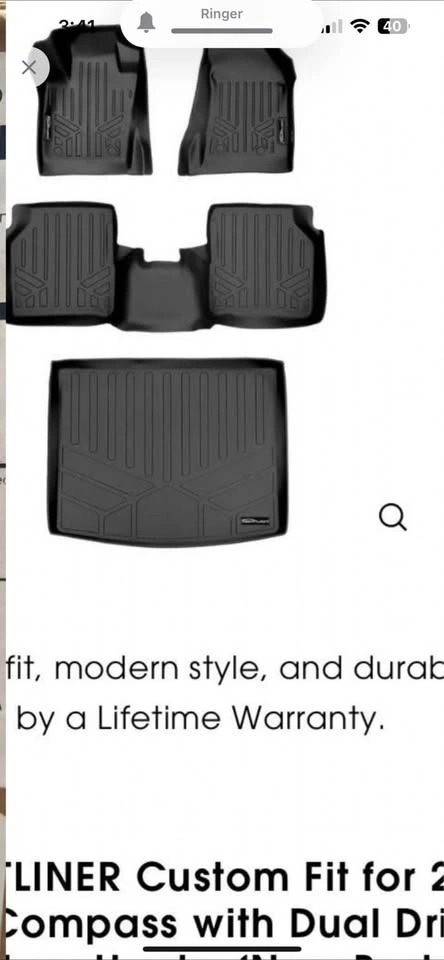 SMARTLINER 3D Floor & Cargo Liner Set for 2017-2022 Compass - photo 3