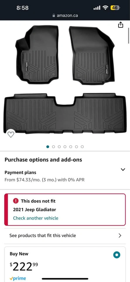 SMARTLINER 3D Floor Liners for 2018-24 GMC Terrain (2 Row Set) - photo 2
