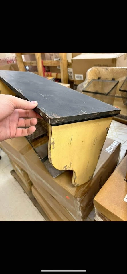 Vintage Look Floating Shelf w/ 2 Baskets - $25 each (3 NEW)
