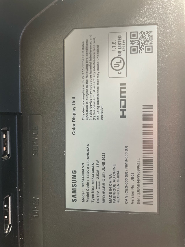Samsung Odyssey G3 27” Gaming Monitor 144hz - photo 3