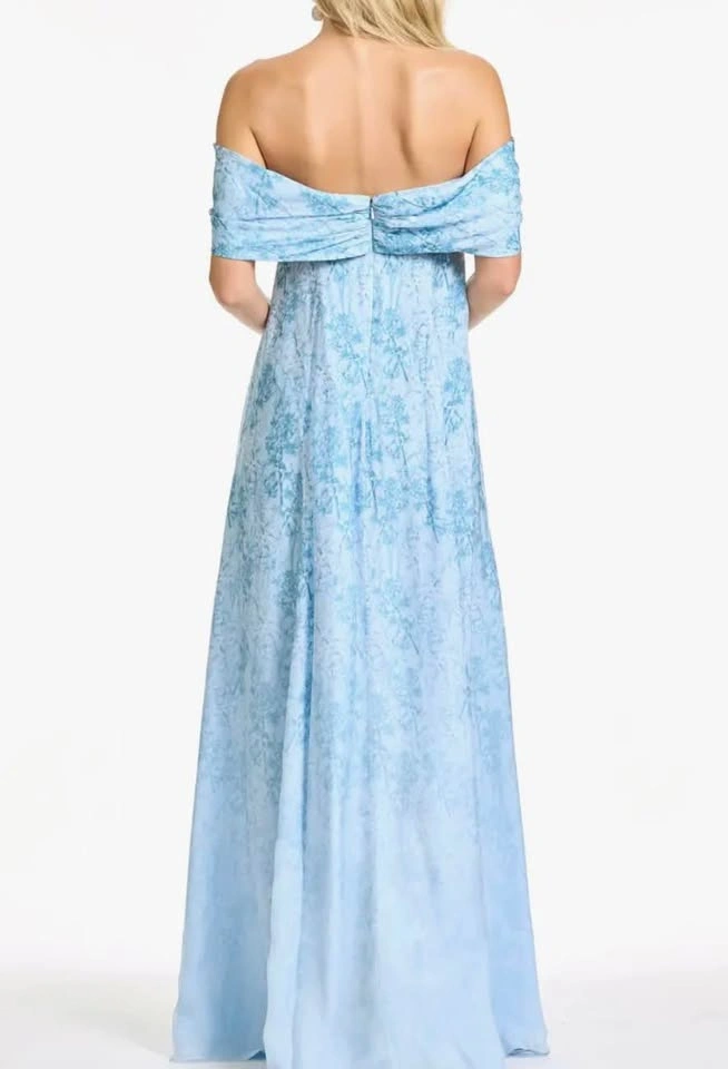 Sachin + Babi Strapless Light Blue Printed Maxi Gown - New with - photo 2