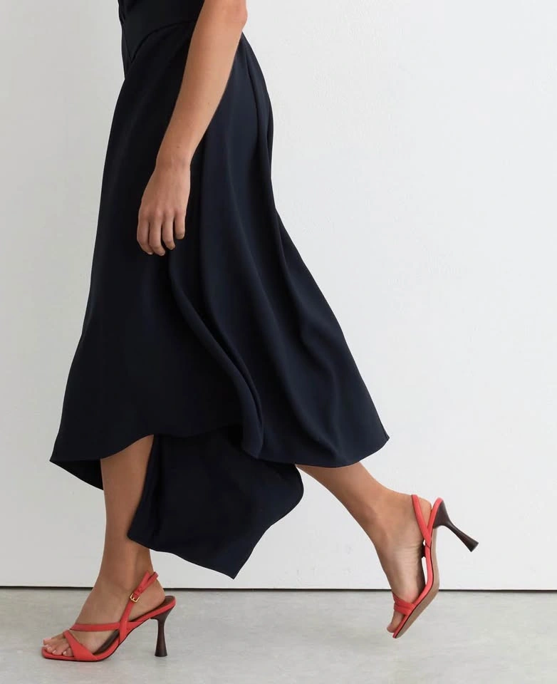 Elegant Navy Halter Midi Dress - New with tags - photo 5