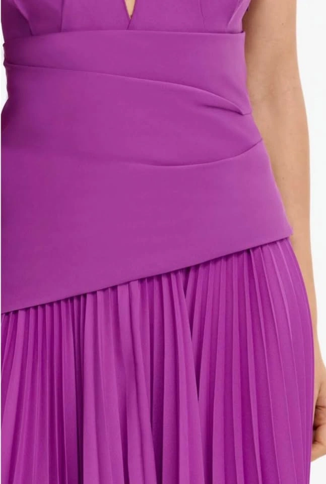 ACLER Mulberry Halter-Neck Pleated Maxi Dress - New with Tags - photo 4