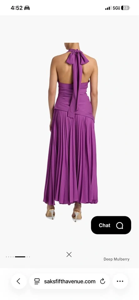 ACLER Mulberry Halter-Neck Pleated Maxi Dress - New with Tags - photo 5