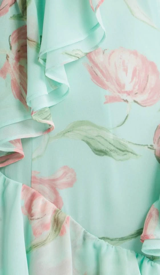 Chelsea28 Mint Green Floral Ruffle Maxi Dress - photo 5
